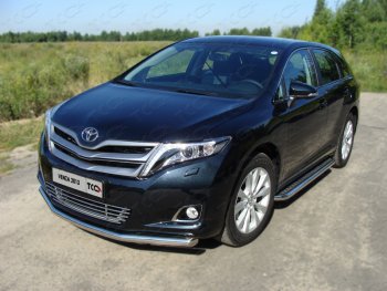 Защита переднего бампера нижняя d60,3 мм ТСС Тюнинг Toyota Venza GV10 рестайлинг (2012-2016) ()