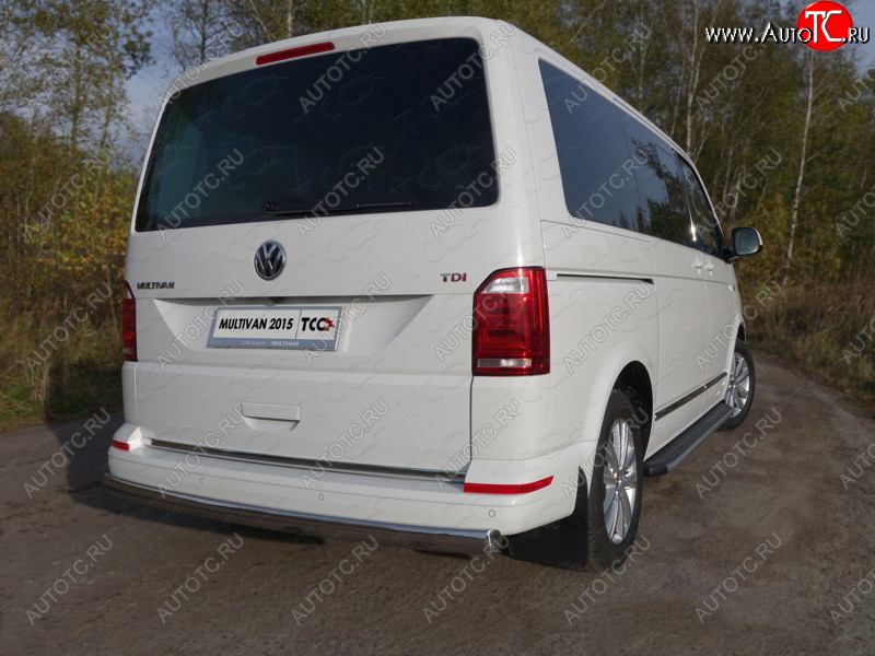 26 999 р. Защита заднего бампера (овальная, d75х42 мм) TCC  Volkswagen Multivan  T6 (2016-2019) дорестайлинг  с доставкой в г. Тольятти