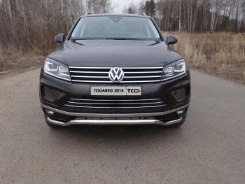 Защита передняя нижняя кенгурин 60,3 мм ТСС Тюнинг Volkswagen (Волксваген) Touareg (Туарек)  NF (2014-2018) NF рестайлинг  (нержавейка)