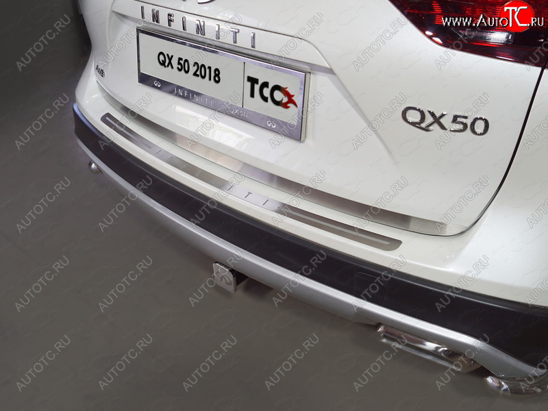 2 149 р. Накладка на заднюю дверь, ТСС Тюнинг  INFINITI Qx50  J55 (2017-2022) (Лист шлифованный)  с доставкой в г. Тольятти