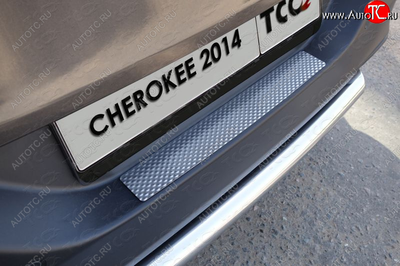 1 199 р. Накладка на задний бампер ТСС Тюнинг  Jeep Cherokee  KL (2014-2017) дорестайлинг (Декоративная)  с доставкой в г. Тольятти