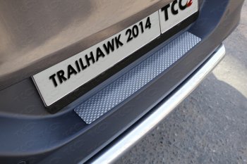 Накладка на задний бампер (Trailhawk) ТСС Тюнинг Jeep (Джип) Cherokee (Чироки)  KL (2014-2017) KL дорестайлинг  (Декоративная)