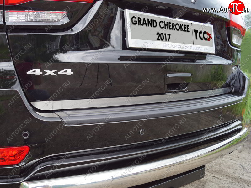 2 149 р. Накладка на заднюю дверь, ТСС Тюнинг  Jeep Grand Cherokee  WK2 (2013-2018) 1-ый рестайлинг (Лист шлифованный)  с доставкой в г. Тольятти