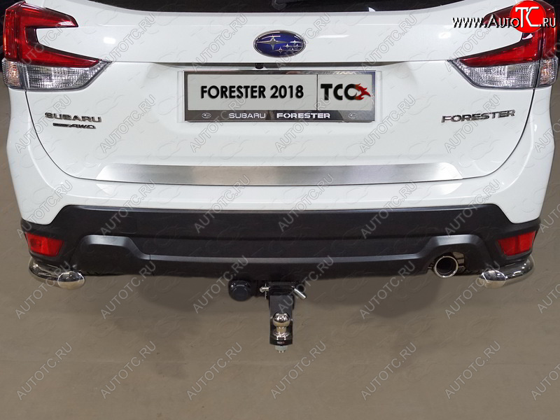 3 199 р. Накладка на заднюю дверь, ТСС Тюнинг  Subaru Forester  SK/S14 (2018-2021) дорестайлинг (Лист шлифованный)  с доставкой в г. Тольятти