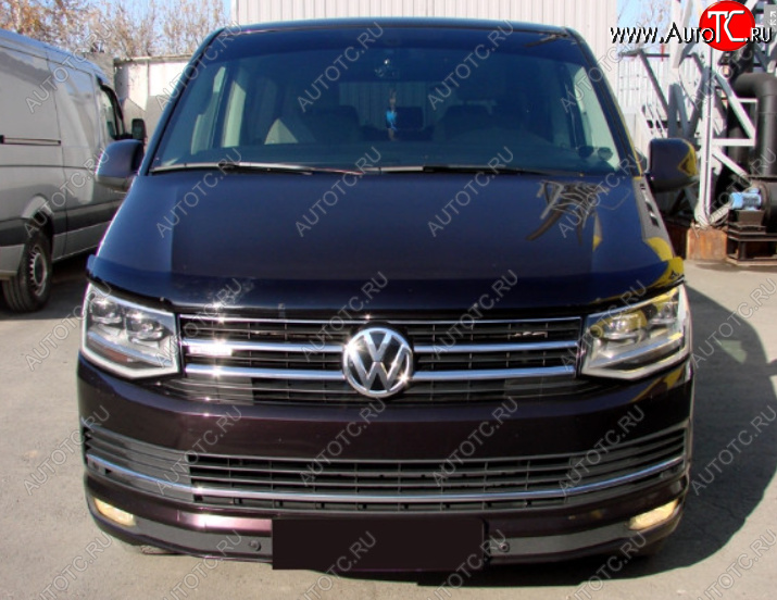 3 299 р. Дефлектор капота SIM Volkswagen Transporter T6 дорестайлинг (2015-2019)  с доставкой в г. Тольятти