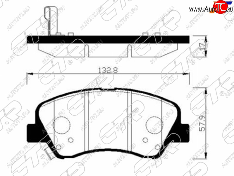 1 699 р. Колодки тормозные CTR (передние) Hyundai Solaris RBr седан дорестайлинг (2010-2014)  с доставкой в г. Тольятти