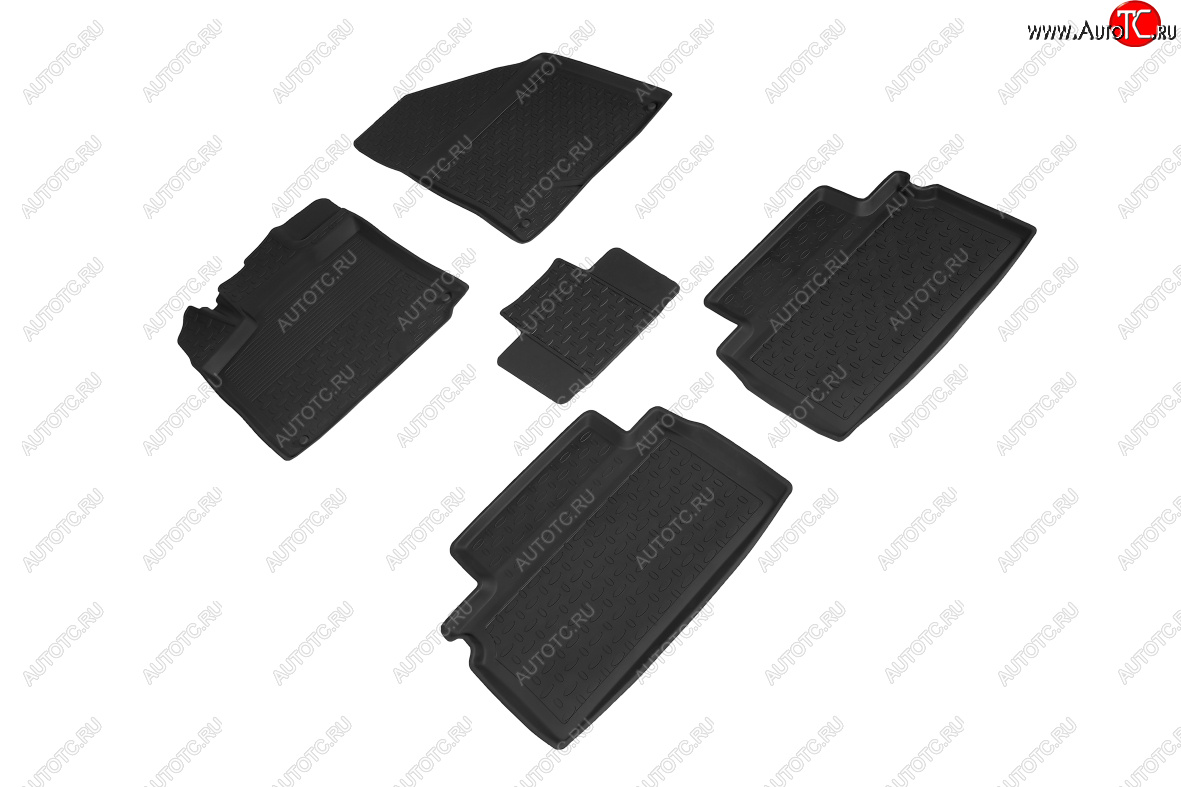 2 659 р. Коврики в салон (высокий борт) SeiNtex Geely Coolray SX11 дорестайлинг (2018-2023) (Чёрный)  с доставкой в г. Тольятти