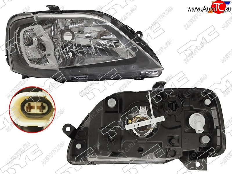 5 549 р. Фара правая (под корректор) TYC Renault Logan 1 дорестайлинг (2004-2010)  с доставкой в г. Тольятти