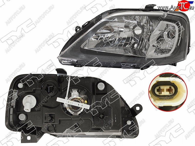 5 549 р. Фара левая (под корректор) TYC Renault Logan 1 дорестайлинг (2004-2010)  с доставкой в г. Тольятти