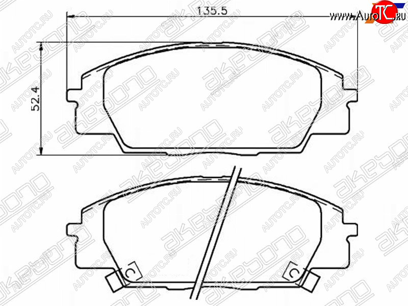 3 599 р. Колодки тормозные перед FL-FR SAT Honda Civic FK,FN хэтчбэк 5 дв. дорестайлинг (2005-2008)  с доставкой в г. Тольятти