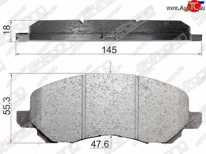 2 269 р. Колодки тормозные перед FR-FL SAT Mitsubishi Colt Z20, Z30 хэтчбэк 3 дв. рестайлинг (2008-2012)  с доставкой в г. Тольятти