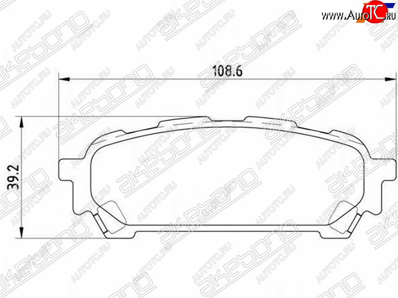 2 199 р. Колодки тормозные зад RH-LH SAT Subaru Forester SK/S14 рестайлинг (2021-2022)  с доставкой в г. Тольятти