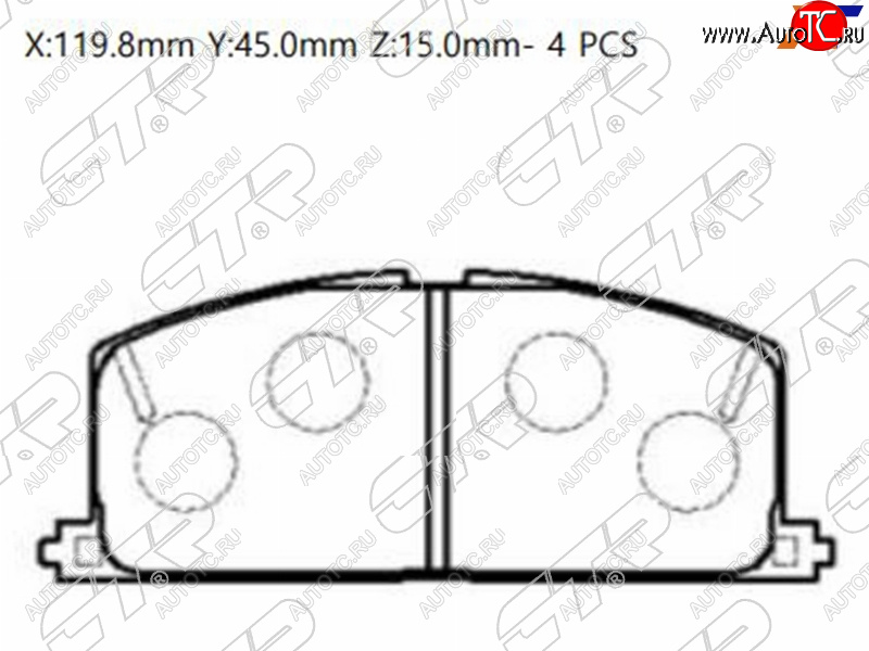 1 459 р. Колодки тормозные перед FL-FR SAT Toyota Caldina T240 универсал дорестайлинг (2002-2004)  с доставкой в г. Тольятти