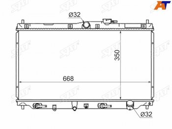 Радиатор SAT Honda Accord CB седан дорестайлинг (1989-1991)