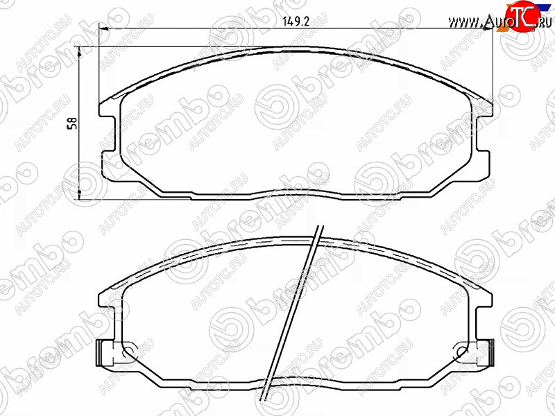 5 349 р. Колодки тормозные перед FL-FR SAT SSANGYONG Rexton Y400 дорестайлинг (2017-2023)  с доставкой в г. Тольятти