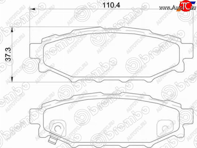 3 499 р. Колодки тормозные задние RH-LH SAT Subaru Forester SH (2008-2013)  с доставкой в г. Тольятти