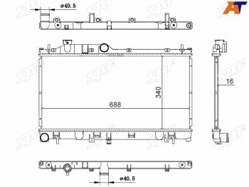Радиатор SAT Subaru Forester SJ рестайлинг (2016-2019)