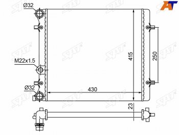 Радиатор SAT Volkswagen Golf 5 хэтчбэк (2003-2009)