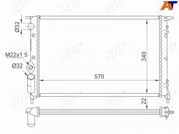 Радиатор охлаждающей жидкости SAT Renault 19 (1988-1996)