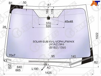 26 449 р. Стекло лобовое (Атермальное Обогрев щеток) XYG Subaru Impreza GJ седан (2012-2017)  с доставкой в г. Тольятти. Увеличить фотографию 2