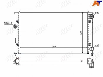Радиатор охлаждающей жидкости SAT  Volkswagen Golf 3 (1991-1998)
