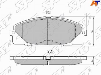 Колодки тормозные перед FL-FR SAT Toyota Hiace H200 минивэн (Япония) дорестайлинг  (2004-2007) ()