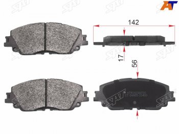 1 399 р. Колодки тормозные передние FR-FL SAT Toyota Camry XV70 дорестайлинг (2017-2021)  с доставкой в г. Тольятти. Увеличить фотографию 2