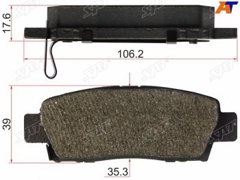 999 р. Колодки тормозные зад LH-RH SAT Toyota Mark 2 Qualis седан (1997-2002)  с доставкой в г. Тольятти. Увеличить фотографию 2