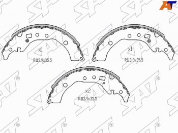 Колодки тормозные барабанные задние RH-LH SAT Toyota Ist XP110 (2007-2016)