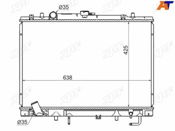 Радиатор охлаждающей жидкости SAT Mitsubishi Pajero Sport PA дорестайлинг (1996-2004)