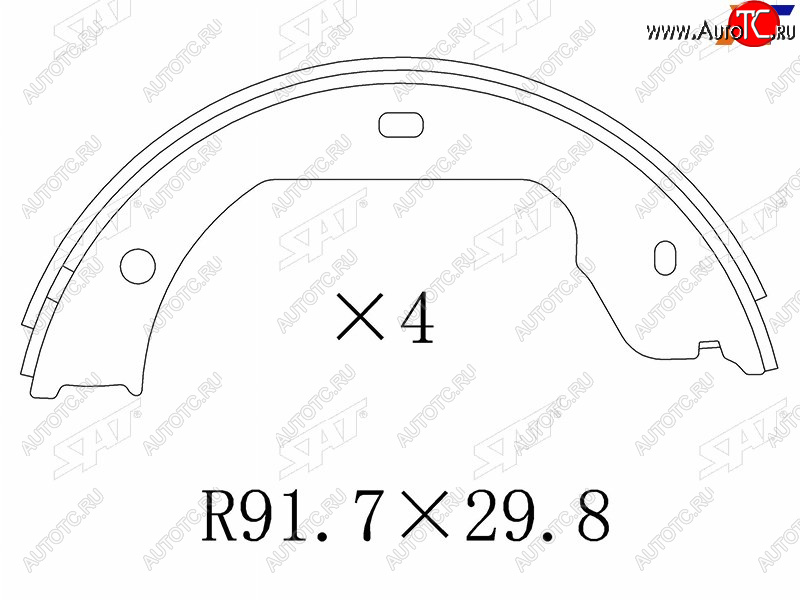 1 769 р. Колодки барабанные задние RH-LH SAT BMW X5 F15 (2013-2018)  с доставкой в г. Тольятти