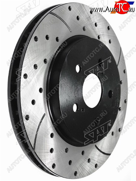 10 449 р. Диски тормозные передние перфорированные Ø299mm SAT Toyota Harrier XU60 дорестайлинг (2013-2017)  с доставкой в г. Тольятти