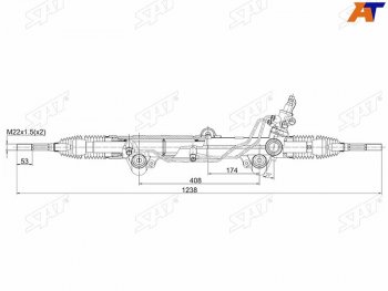 Рейка рулевая RHD SAT Toyota Land Cruiser 200 2-ой рестайлинг (2015-2021)