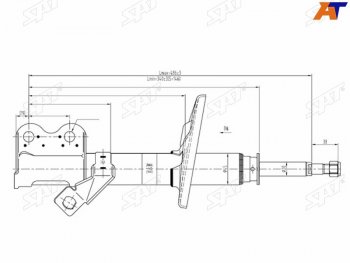 3 279 р. Стойка передняя RH SAT Toyota Sprinter E100 дорестайлинг седан (1991-1993)  с доставкой в г. Тольятти. Увеличить фотографию 2