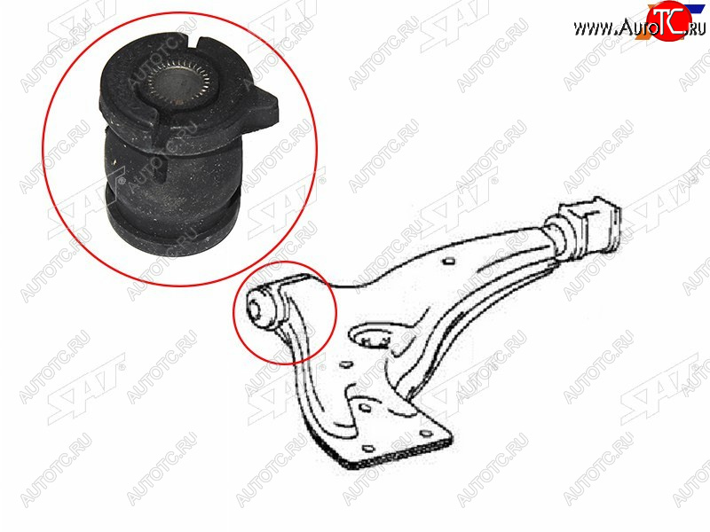 799 р. Сайлентблок переднего нижнего рычага FR SAT Toyota Corolla E100 седан (1991-2002)  с доставкой в г. Тольятти