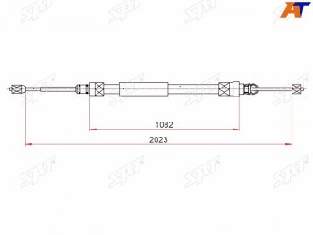 Трос ручного тормоза LH-RH SAT Renault Megane седан  дорестайлинг (2002-2006)