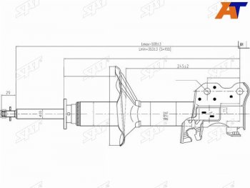 Стойка передняя LH SAT Nissan Sunny N16 (2007-2011)