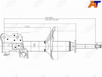 Стойка передняя RH SAT Nissan Sunny N16 (2007-2011)