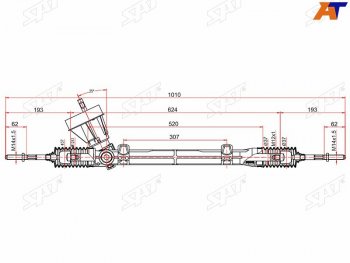 6 999 р. Рейка рулевая без ГУ LHD SAT Лада Ларгус дорестайлинг R90 (2012-2021)  с доставкой в г. Тольятти. Увеличить фотографию 2