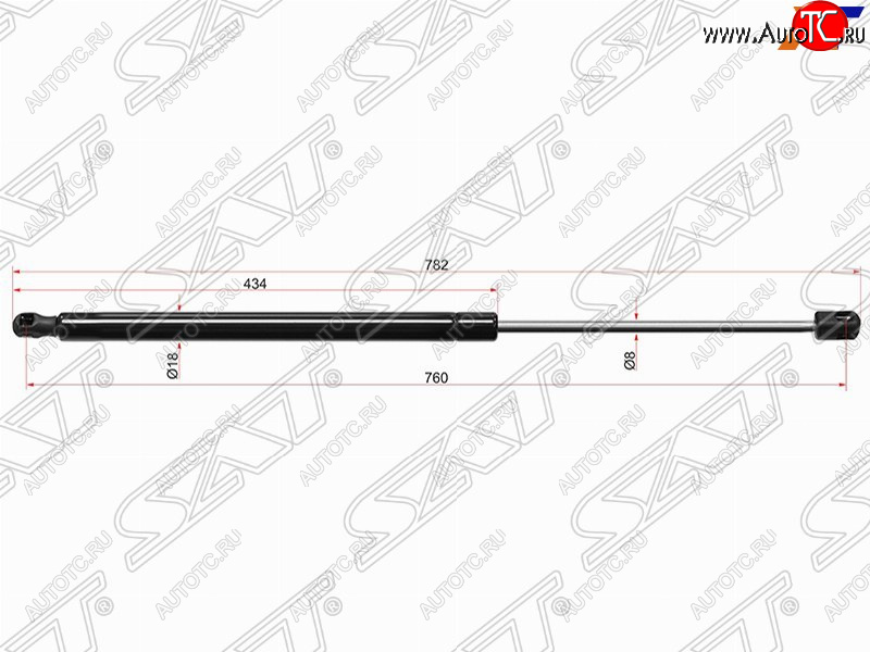 739 р. Упор капота SAT Audi A4 B8 дорестайлинг, универсал (2007-2011)  с доставкой в г. Тольятти