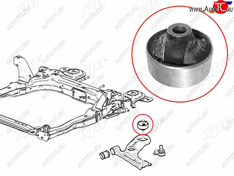 489 р. Сайлентблок рычага задний FR SAT Chevrolet Aveo T300 седан (2011-2015)  с доставкой в г. Тольятти