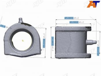 Втулка переднего стабилизатора SAT D=24.5 LH=RH Mitsubishi Lancer Evolution CT9A седан (2003-2005)
