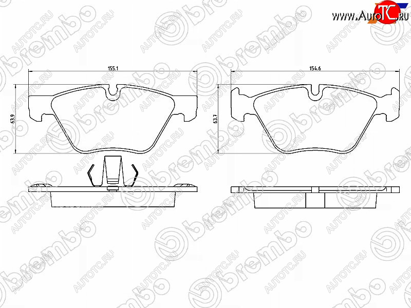 5 299 р. Колодки тормозные передние FL-FR SAT BMW 5 серия F10 рестайлинг, седан (2013-2017)  с доставкой в г. Тольятти