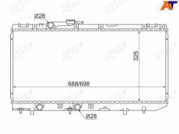 7 749 р. Радиатор SAT Toyota Corsa L50 седан дорестайлинг (1994-1997)  с доставкой в г. Тольятти. Увеличить фотографию 3
