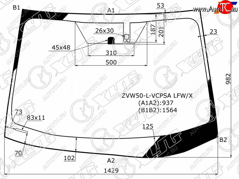 15 199 р. Стекло лобовое (Антенна Датчик дождя) XYG Toyota Prius XW50 рестайлинг (2018-2025)  с доставкой в г. Тольятти