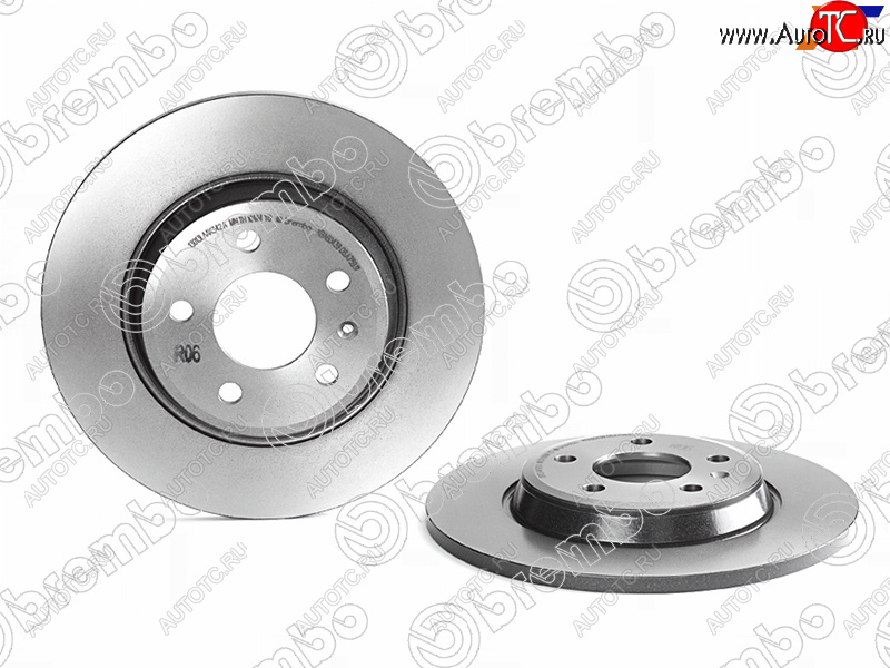 6 799 р. Задний тормозной диск BREMBO Audi A6 C7 дорестайлинг, седан (2010-2014)  с доставкой в г. Тольятти