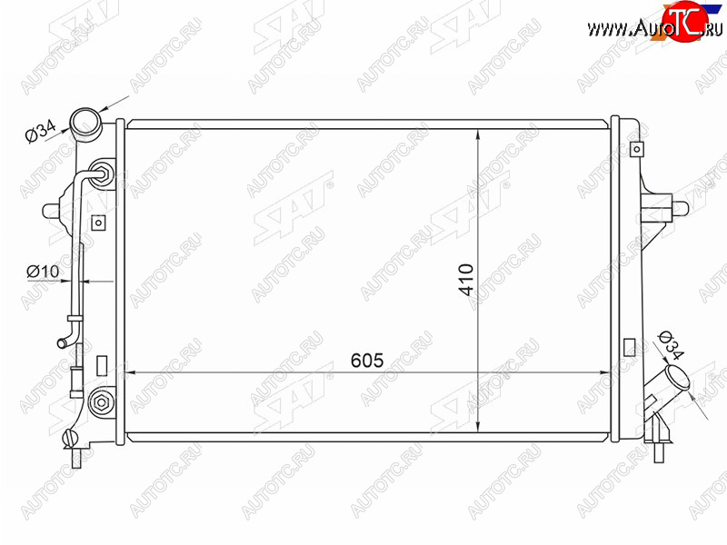 14 499 р. Радиатор охлаждающей жидкости SAT  KIA Seltos (2019-2025)  с доставкой в г. Тольятти