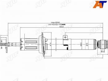 Стойка передняя LH SAT Lexus IS250 XE30 седан дорестайлинг (2013-2016)