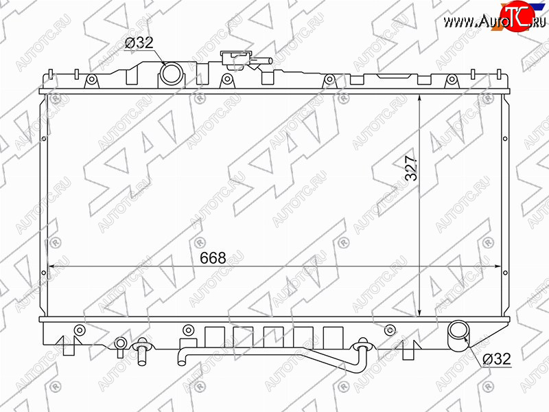 7 999 р. Радиатор SAT Toyota Corona T190 седан дорестайлинг (1992-1994)  с доставкой в г. Тольятти