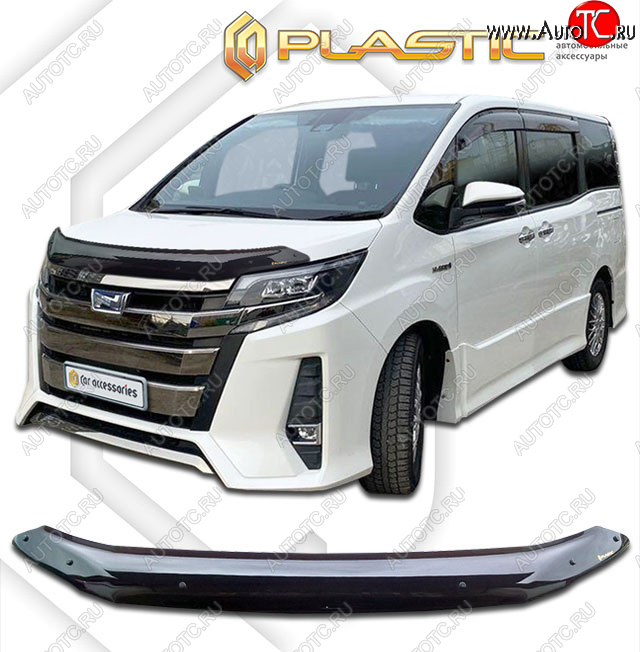 2 049 р. Дефлектор капота (Япония) CA-Plastic  Toyota Noah ( 3,  R80) (2014-2021) дорестайлинг, рестайлинг (classic черный, без надписи)  с доставкой в г. Тольятти